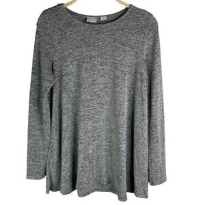 Anthropologie Postmark‎ Heathered Gray Long Sleeve Top Size S